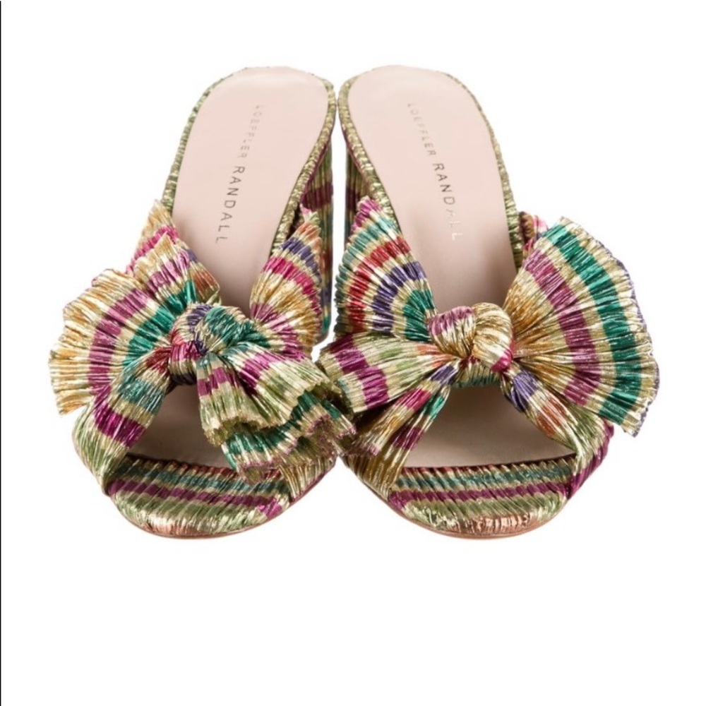 Loeffler randall penny knot heels in candy